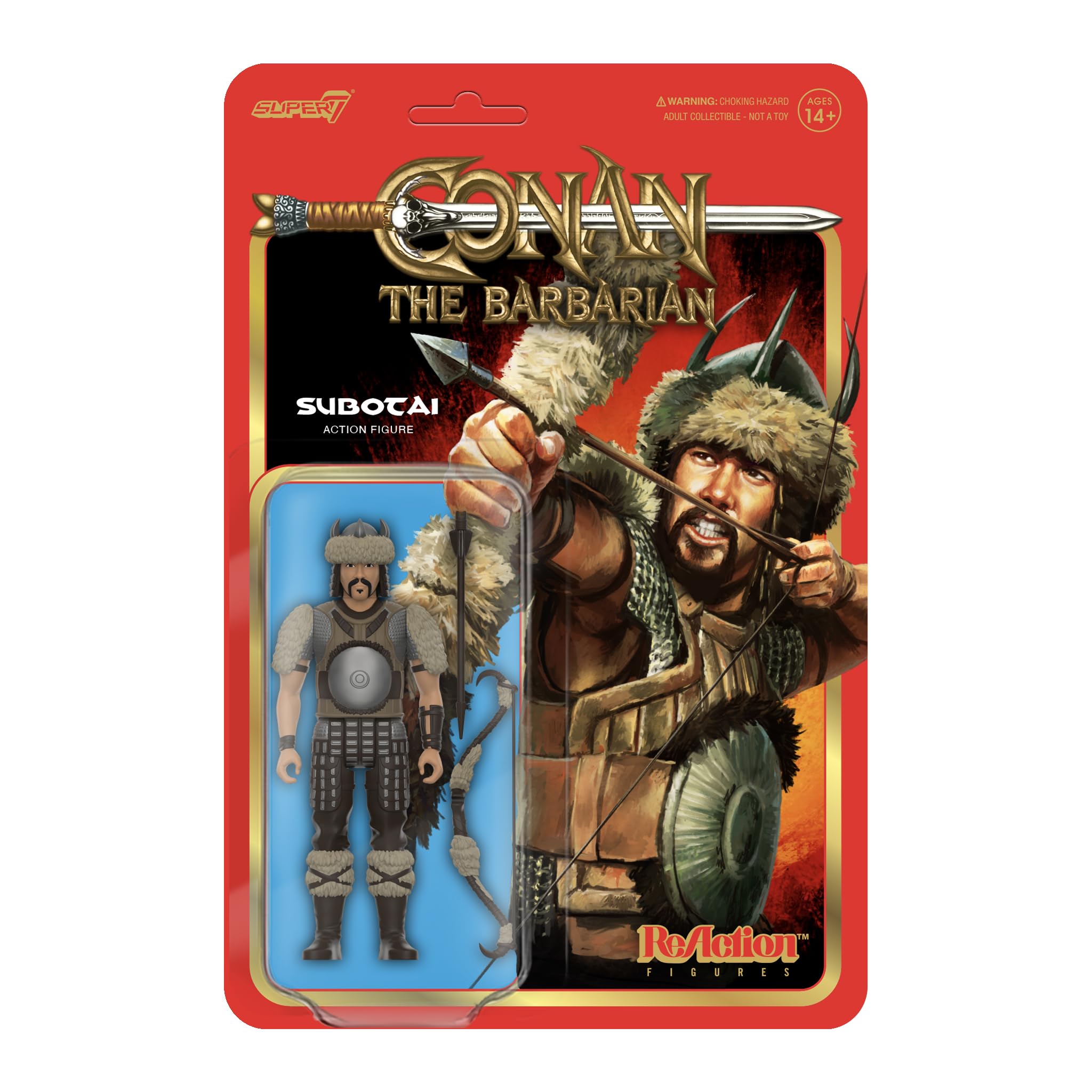 Super7 Conan The Barbarian Subotai - 3.75" Conan Action Figure with Accessories Classic Movie Collectibles and Retro Toys
