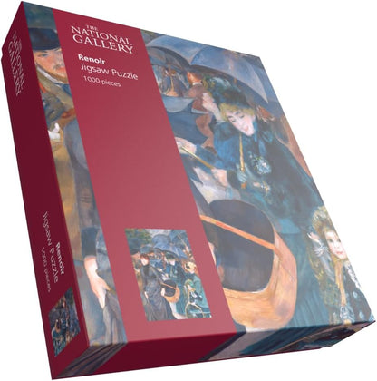 The Umbrellas 1000 Piece Jigsaw Puzzle – Renoir Artwork from The National Gallery Collection, Parisian Streets Scene, Eco-Friendly Packaging, 66 x 50cm