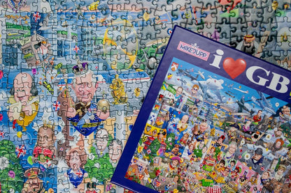 1000 Piece Jigsaw Puzzle I Love GB Too! – Mike Jupp’s Hilarious Great Britain Jigsaw Puzzle - Exclusive Release | Showcasing British Icons, Folklore & History – Perfect for Puzzle Enthusiasts