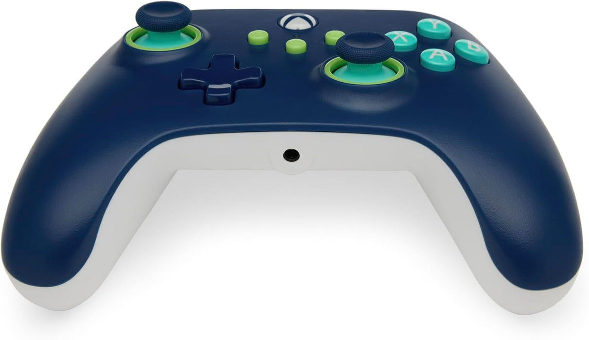 PowerA Wired Controller For Xbox Series X & S, Xbox One, PC, Windows 10 & 11, Dual Rumble Motors, Detachable 10ft USB Cable, 3.5mm Stereo Headset Jack, Official: Mariner Blue