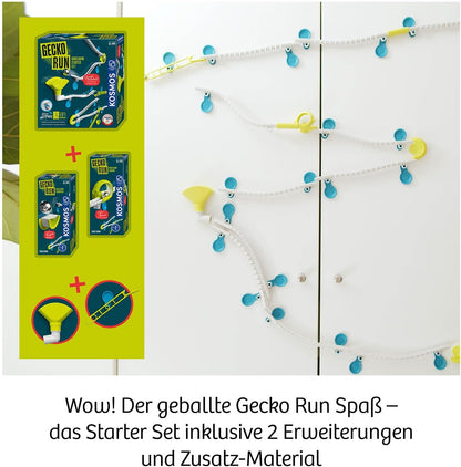 KOSMOS 617318 Gecko Run Marble Run Big Box, Vorteilspack, Erweiterbare Kugelbahn für Kinder ab 8 Jahre, Vertikale Kugelbahn, Murmelbahn, mehrsprachige Anleitung