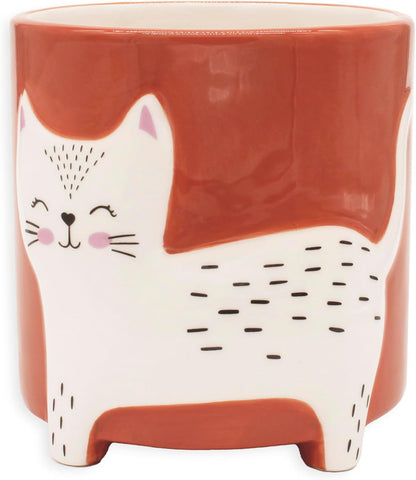 Winkee - Flower Pot Bowl - Flower Pot Cat - 13 Cm