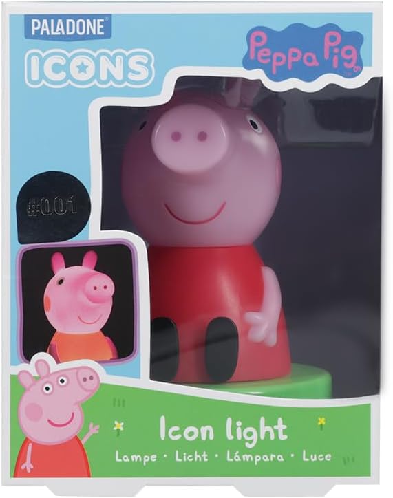 Peppa Pig Icon Light - Officially Licensed Free Standing Desk Light, Gaming Room Decor and Merchandise for Boys and Girls, Nightlight Gift Accessory for Playroom and Bedroom | Paladone