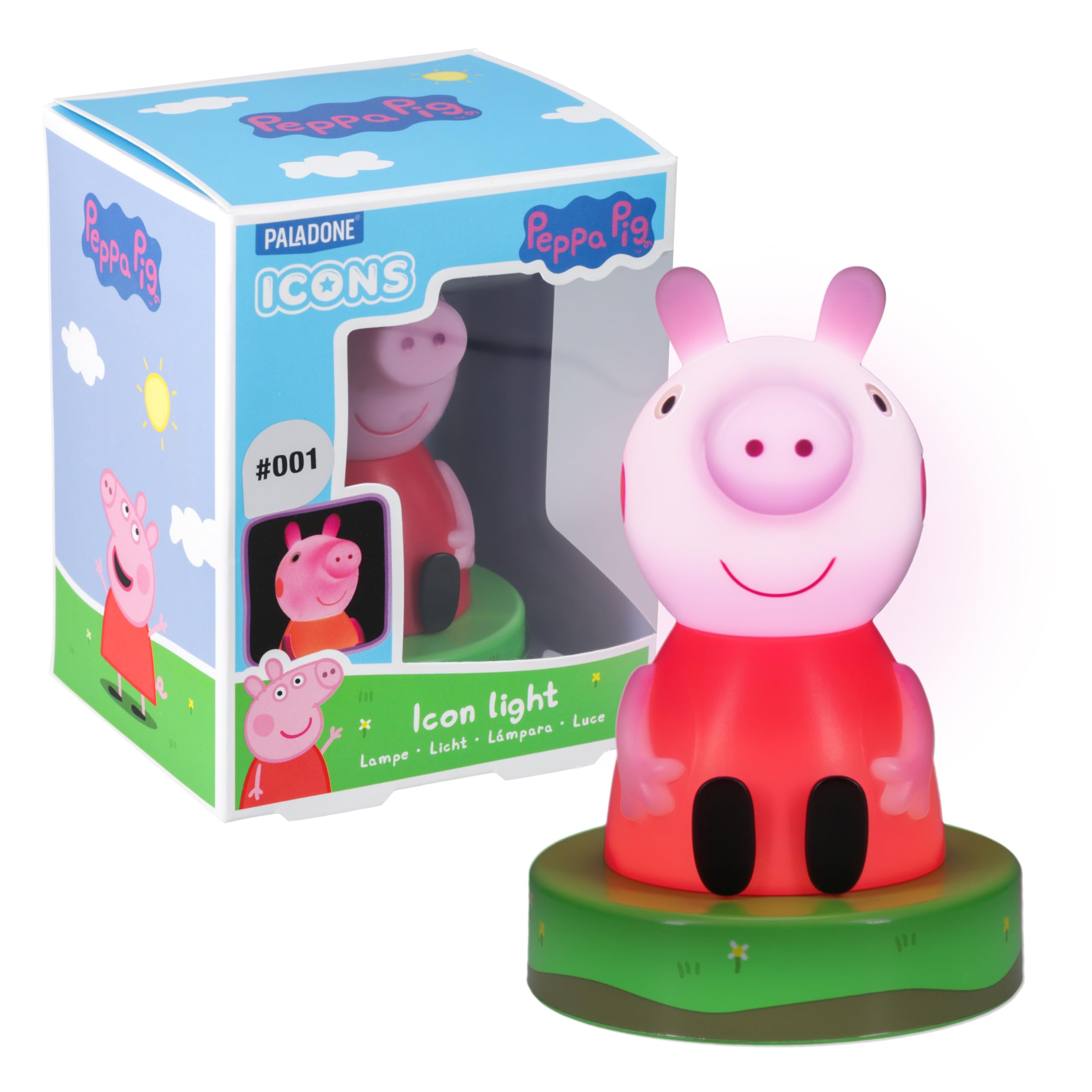 Peppa Pig Icon Light - Officially Licensed Free Standing Desk Light, Gaming Room Decor and Merchandise for Boys and Girls, Nightlight Gift Accessory for Playroom and Bedroom | Paladone