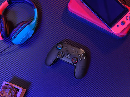 Trust Gaming GXT 1246 Muta Wireless Nintendo Switch Controller Bluetooth, 15h Playtime Rechargeable Battery, Play&Charge Cable, Dual Shock Vibration, Motion Controls, Switch Lite/OLED