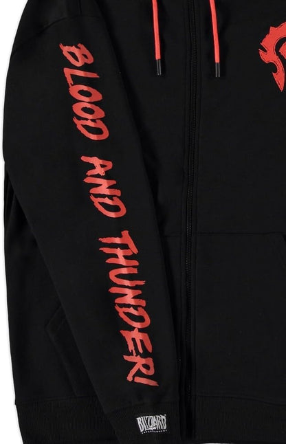Difuzed Blood & Thunder World of Warcraft Hoodie Sweatshirt, Multicoloured, One Size