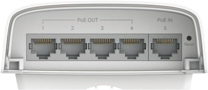 TP-Link 5 Port Gigabit Outdoor Smart Ethernet Switch, Up to 200m PoE Network Splitter, 1-Port PoE++ In and 4-Port PoE+ Out, Weatherproof, Cloud Management (SG2005P-PD