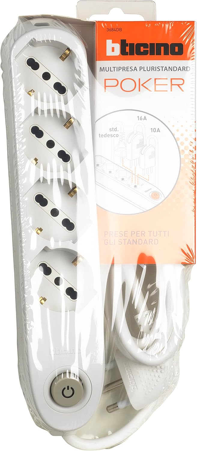 Multipresa Poker-4 P40, Int Bianco