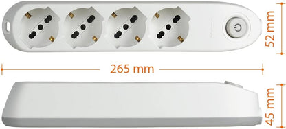 Multipresa Poker-4 P40, Int Bianco