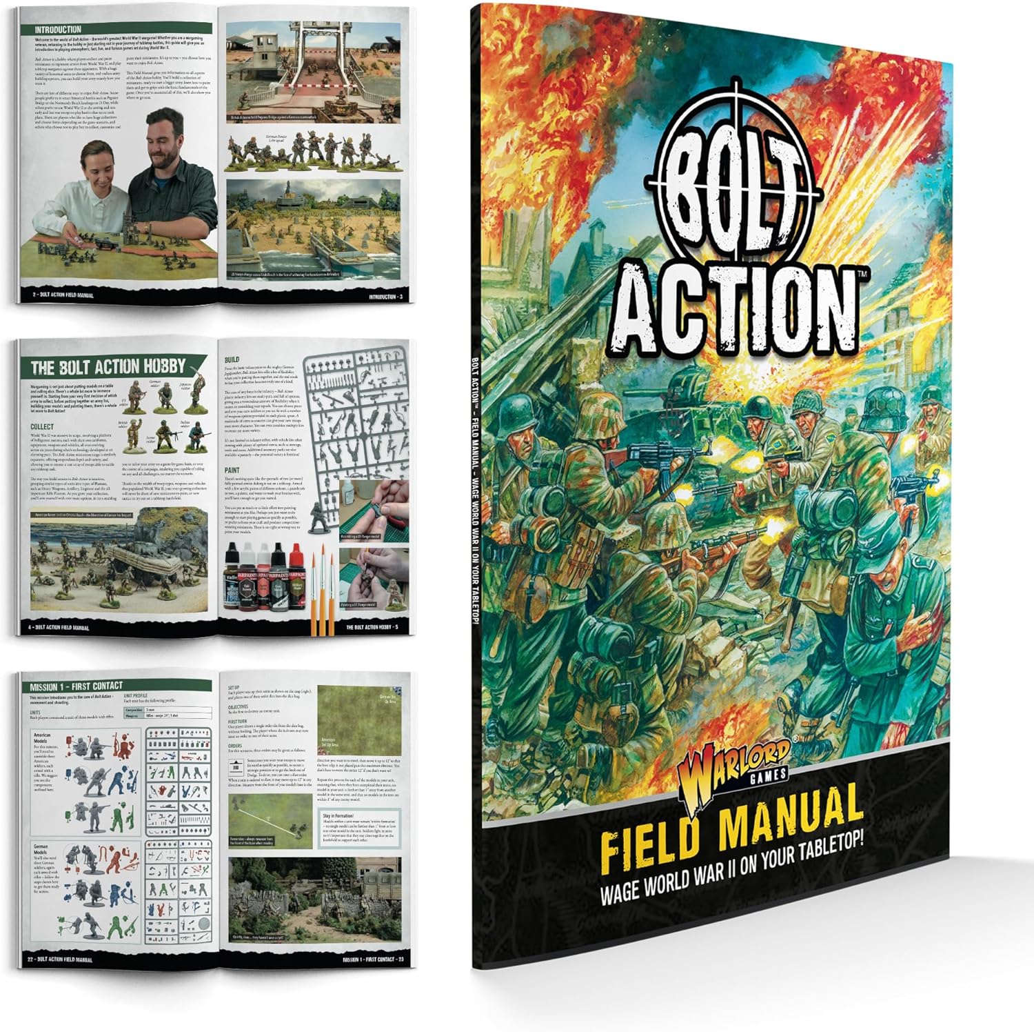 Warlord Games Bolt Action Starter Set - a 28mm World War 2 Strategy Tabletop Battle Game for 2 or more Players Using Miniatures