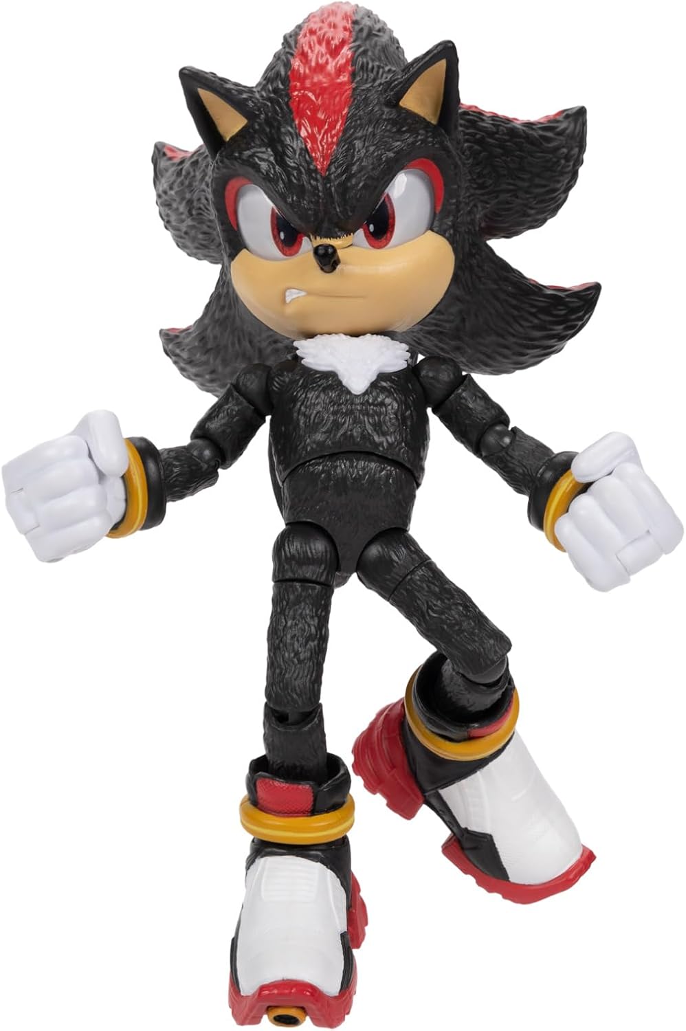 Sonic The Hedgehog Sonic 3 Movie Shadow Collector Toy Figure by Jakks Pacific, Stands 5” / 13 cm Tall, Highly Articulated for Boys/Girls, Officially Licensed 3 Movie, Suggested for Ages 3+
