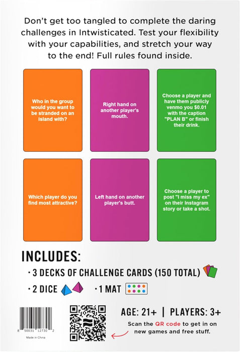 Do or Drink Intwisticated - Adult Games with Twists and Tangles - Fun Party Games with Play Mat, 150 Challenge Cards and 2 Dice - Great Gift for Game Night and Funny Adult Card Games