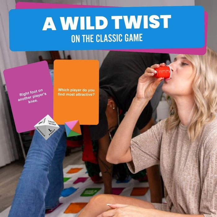 Do or Drink Intwisticated - Adult Games with Twists and Tangles - Fun Party Games with Play Mat, 150 Challenge Cards and 2 Dice - Great Gift for Game Night and Funny Adult Card Games
