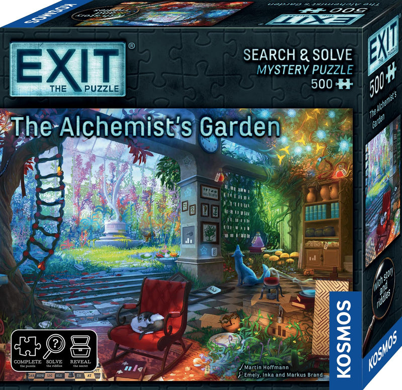 Thames & Kosmos EXIT: The Alchemist’s Garden Jigsaw Puzzle | Escape Room Game for Adults & Kids | 500-Piece Mystery Challenge | 1–4 Players | Ages 10+ | Strategy Puzzle for Family Game Night