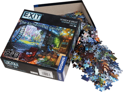 Thames & Kosmos EXIT: The Alchemist’s Garden Jigsaw Puzzle | Escape Room Game for Adults & Kids | 500-Piece Mystery Challenge | 1–4 Players | Ages 10+ | Strategy Puzzle for Family Game Night