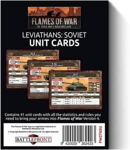 Battlefront Miniatures Flames of War: Late War - Leviathans: Soviet Unit Cards