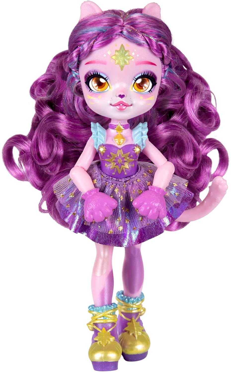 Magic Mixies Pixlings Shimmerverse-serie, maak en mix toverdrank om Catlyn de kat op magische wijze te onthullen, kijk hoe deze prachtige 6.5" Shimmerverse Pixling Fashion Doll in de drankfles