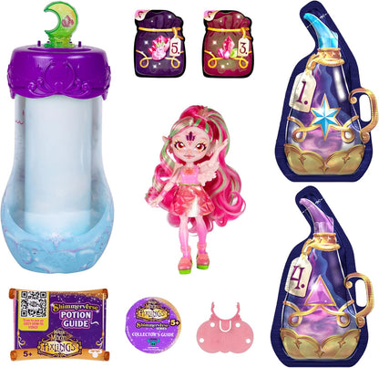 Magic Mixies Pixlings Shimmerverse Series, Create & Mix Magic Potion om Faye The Fairy Pixling op magische wijze te onthullen, deze prachtige 6.5" glanzende Pixling Fashion Doll verschijnt in de