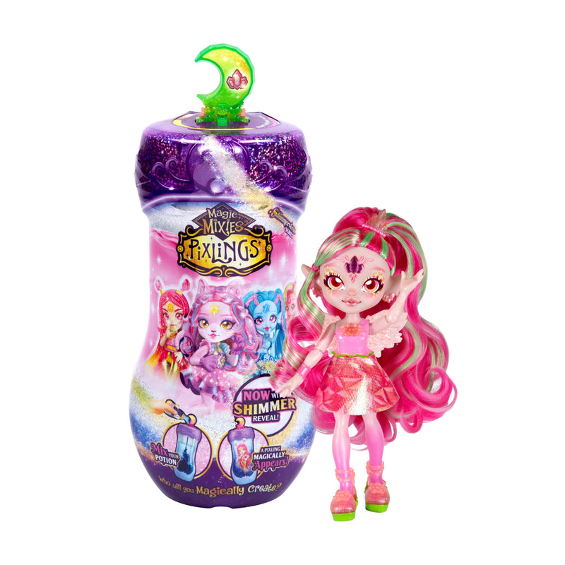 Magic Mixies Pixlings Shimmerverse Series, Create & Mix Magic Potion om Faye The Fairy Pixling op magische wijze te onthullen, deze prachtige 6.5" glanzende Pixling Fashion Doll verschijnt in de