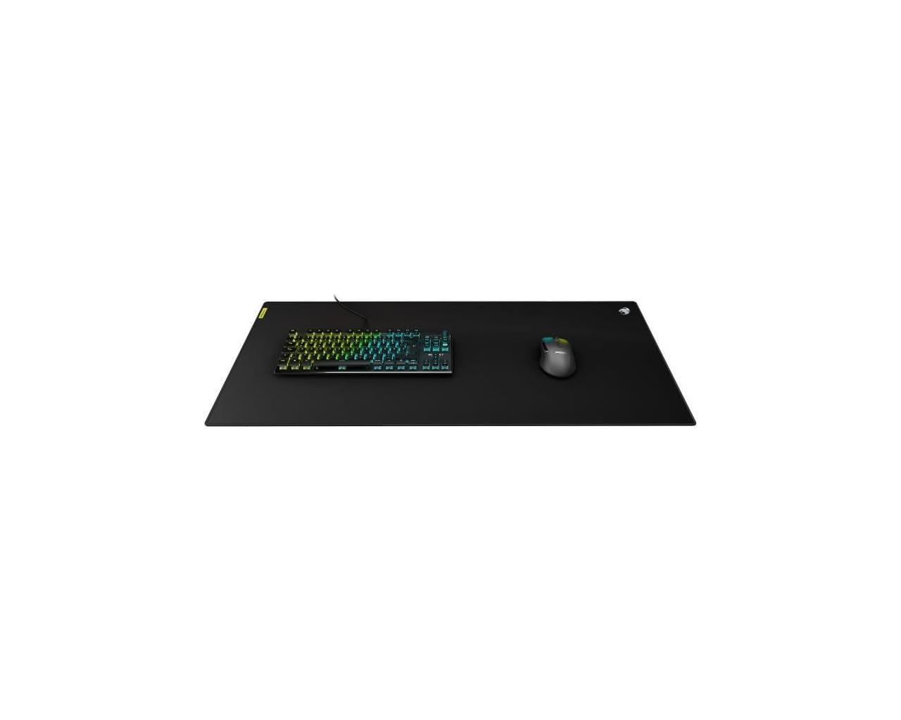 Roccat Sense Pro Gaming-muismat met antislip rubberen onderkant, ultraglijdend weefsel in militaire kwaliteit en plat genaaide randen, XXL