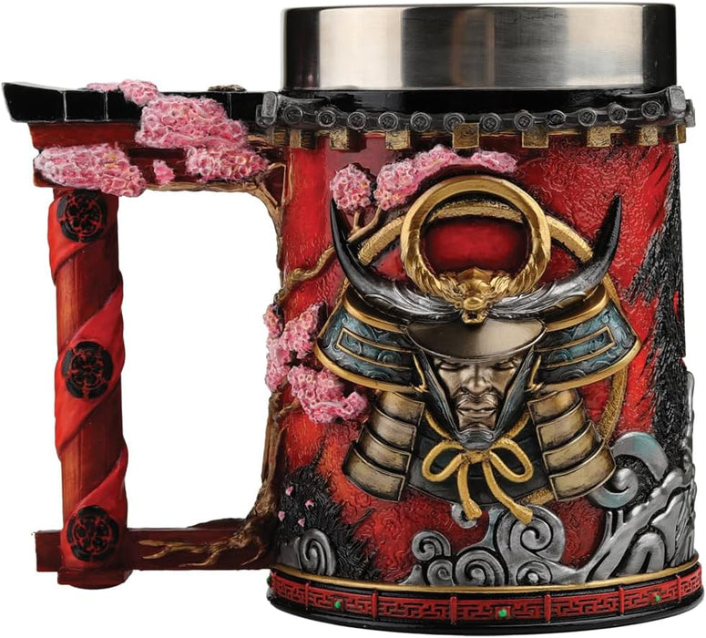 Nemesis Now Assassin's Creed Shadows - Boccale da birra in resina, arancione, ufficiale Assassin's Creed, inserto rimovibile in acciaio inossidabile, fuso in resina di alta qualità, sapientemente