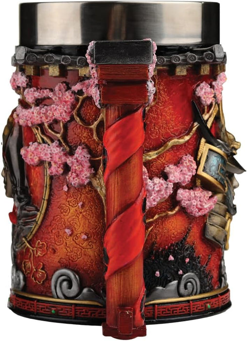 Nemesis Now Assassin's Creed Shadows - Boccale da birra in resina, arancione, ufficiale Assassin's Creed, inserto rimovibile in acciaio inossidabile, fuso in resina di alta qualità, sapientemente