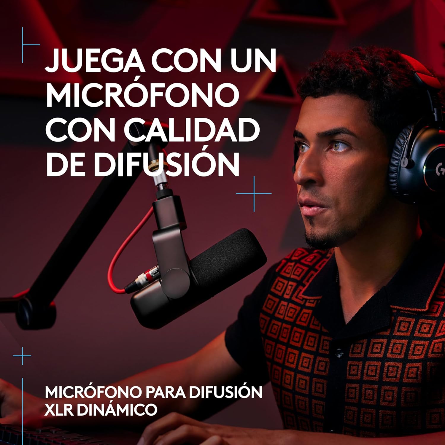 Logitech G Yeti Studio Active Dynamic XLR Broadcast Microphone for Gaming, ClearAmp Active Preamp, Dual-Diaphragm Capsule, Internal Shockmount - Black