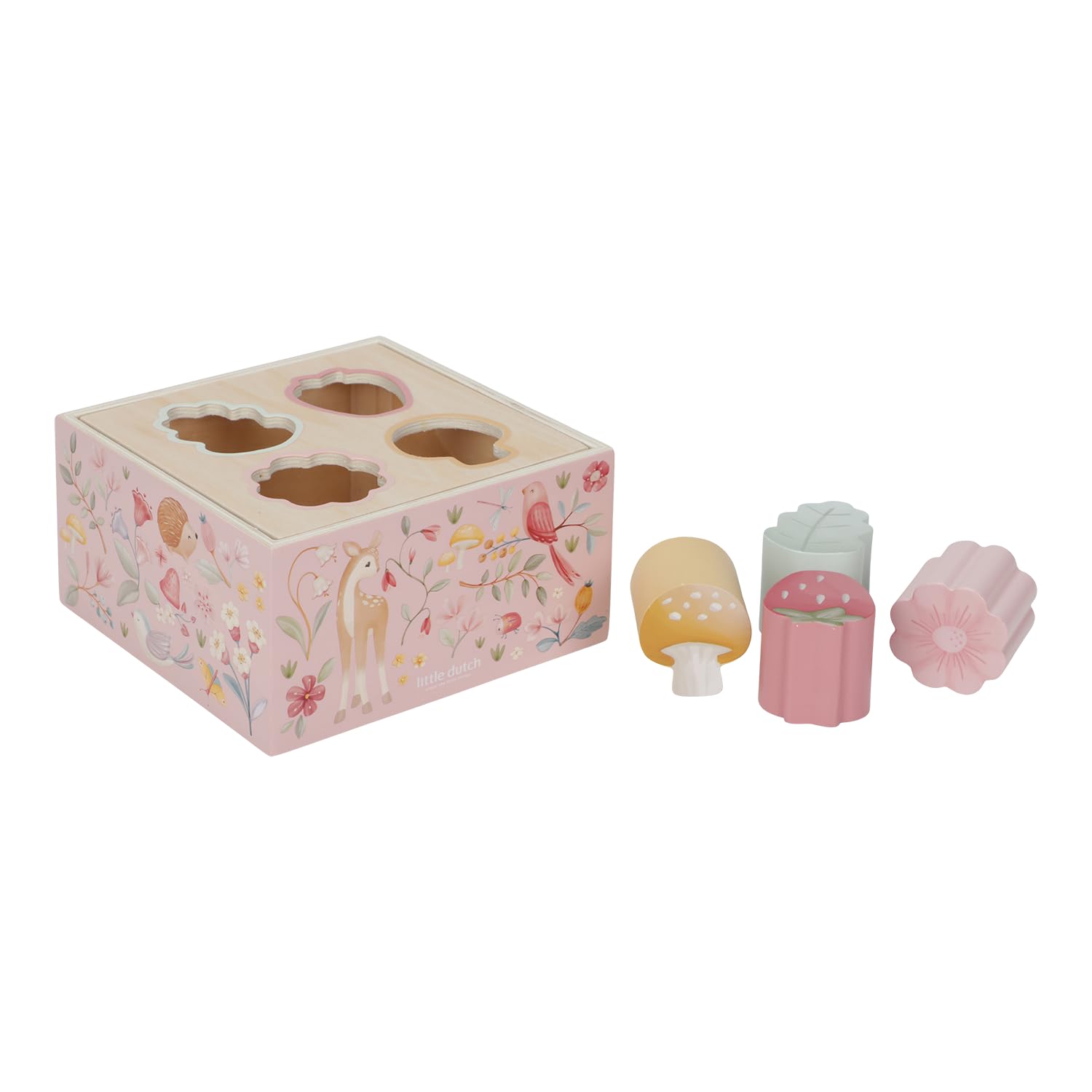 Little Dutch 7347 FSC Houten steekspel, sorteerspel, Fairy Garden, roze