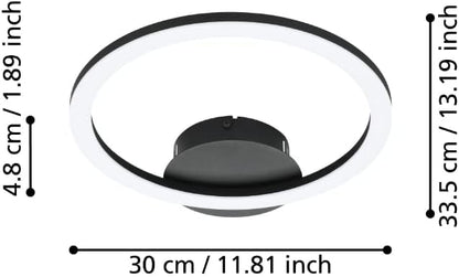 Eglo - Paranday-Z Ceiling Lamp Circle Black 34X30 - Tw - Zigbee, Bluetooth
