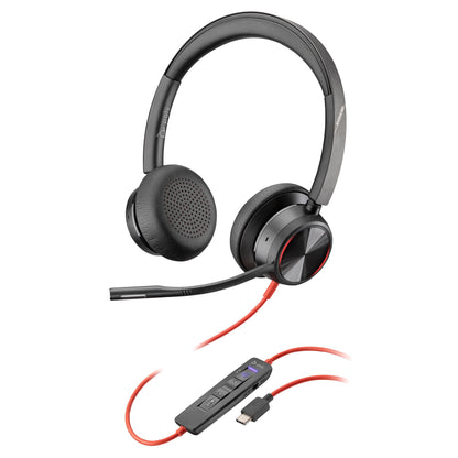 Poly Blackwire 8225 Premium Wired Headset – Active Noise Canceling – Hi-fi Stereo - Connect to PC/Mac - Certified for Microsoft Teams 2024 Version (USB-C & USB-A)