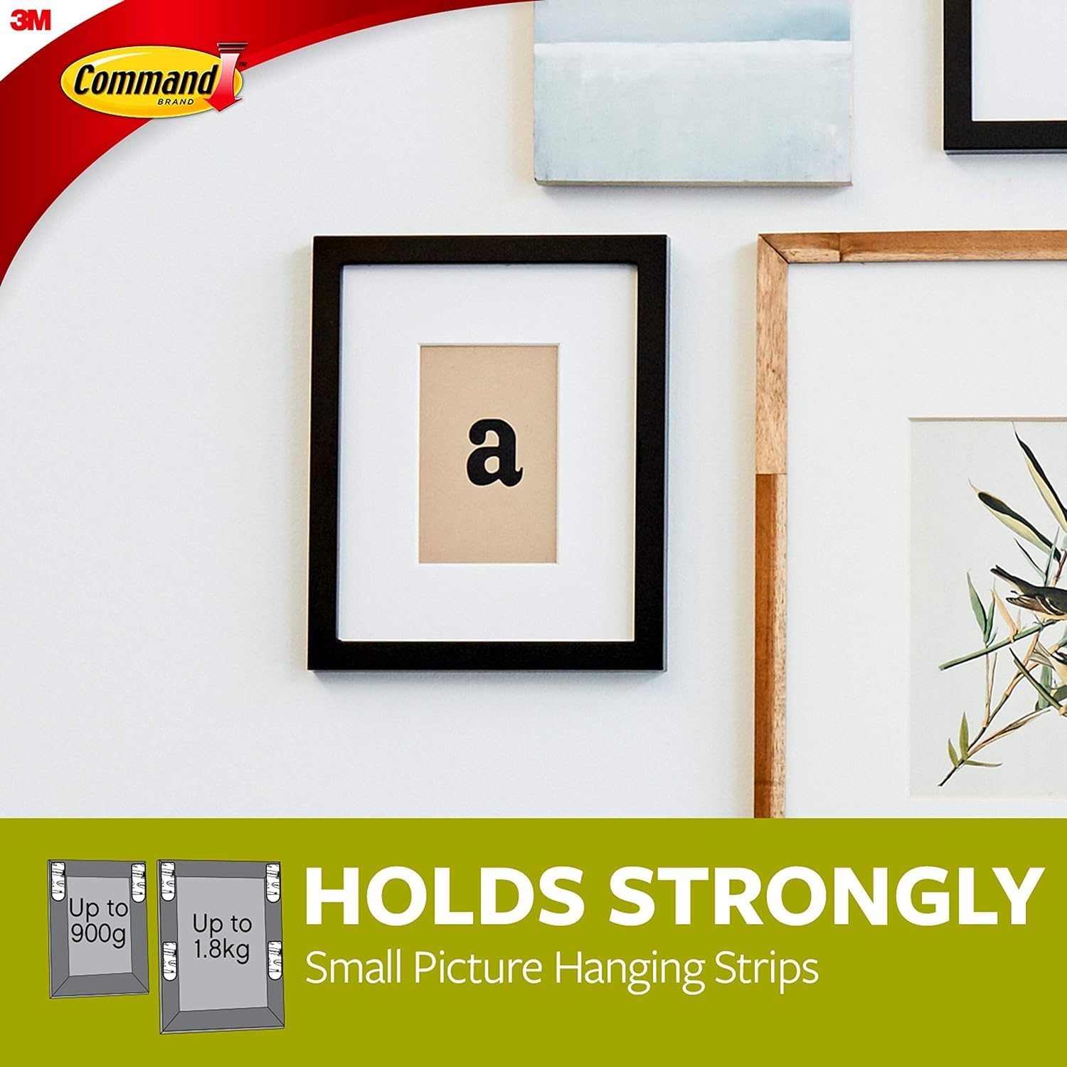 Command Picture Hanging Strips, White, Small - 12 Pairs (24 Strips) Adhesive Strips - For Pictures, Frames, Mirrors, Wall Decor - Damage Free Hanging