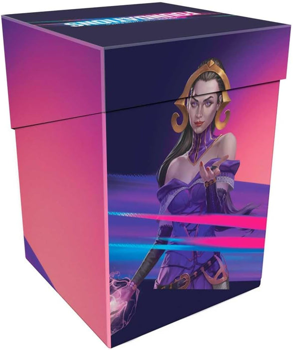 Ultra PRO - Foundations Liliana 100+ Deck Box Dark for Magic: The Gathering, Gaming gear, collector's item, gift gamers, compact organizer premium accessory, secure holder, vibrant artwork MTG Liliana