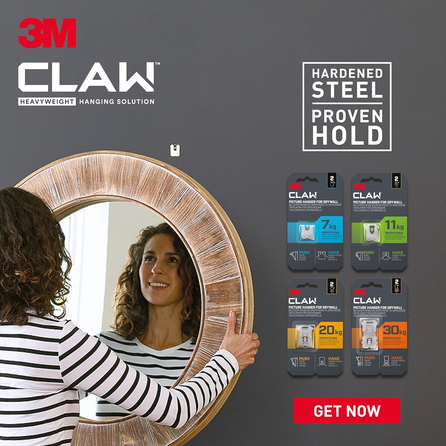 3M Claw 3PH20-2UKN - Percha para paneles de yeso (20 kg, 2 unidades