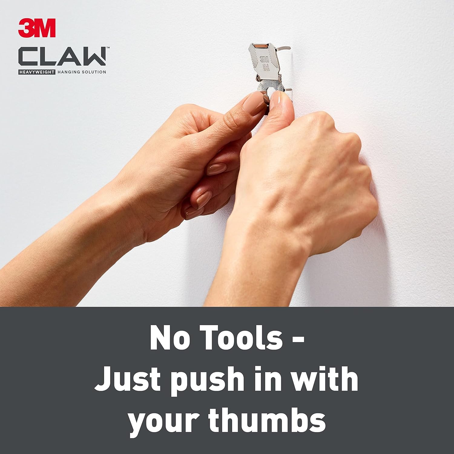 3M Claw Plasterboard Picture Hanging Wall Hooks For Hanging Home Décor, 2 Hangers, Holds up to 30 kg - Ideal for Heavyweight Items