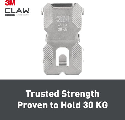 3M Claw Plasterboard Picture Hanging Wall Hooks For Hanging Home Décor, 2 Hangers, Holds up to 30 kg - Ideal for Heavyweight Items