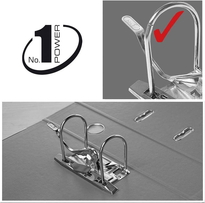 Rexel Pastel Plastic A4 Lever Arch Files, 3-Pack (Pink, Blue, Peach), Patented No.1 Power Mechanism, FSC Certified, Replaceable Spine Labels, Ring Binder, Archiving & Home Office File Organizer