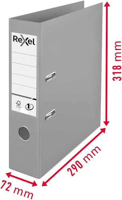 Rexel Pastel Plastic A4 Lever Arch Files, 3-Pack (Pink, Blue, Peach), Patented No.1 Power Mechanism, FSC Certified, Replaceable Spine Labels, Ring Binder, Archiving & Home Office File Organizer