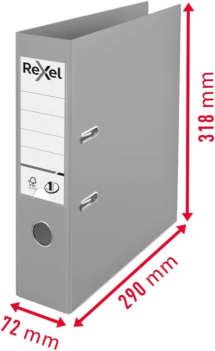 Rexel Pastel Plastic A4 Lever Arch Files, 3-Pack (Pink, Blue, Peach), Patented No.1 Power Mechanism, FSC Certified, Replaceable Spine Labels, Ring Binder, Archiving & Home Office File Organizer