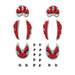 Sidi SRS Carbon Ground Inserts Treadplates Red / 45/48, Red (45/48)