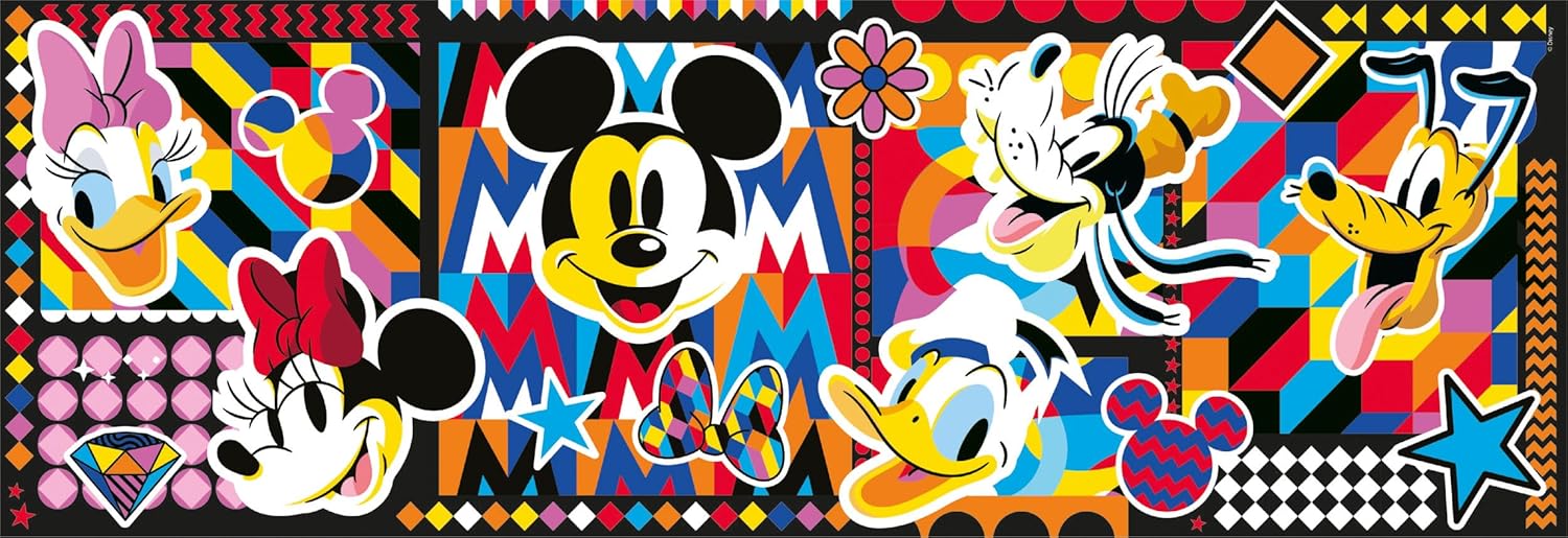 Clementoni Disney Puzzle 1000 Teile Erwachsene - Panorama Puzzle Erwachsene in 98 x 33 cm - Puzzle Erwachsene anspruchsvoll von Clementoni 39871