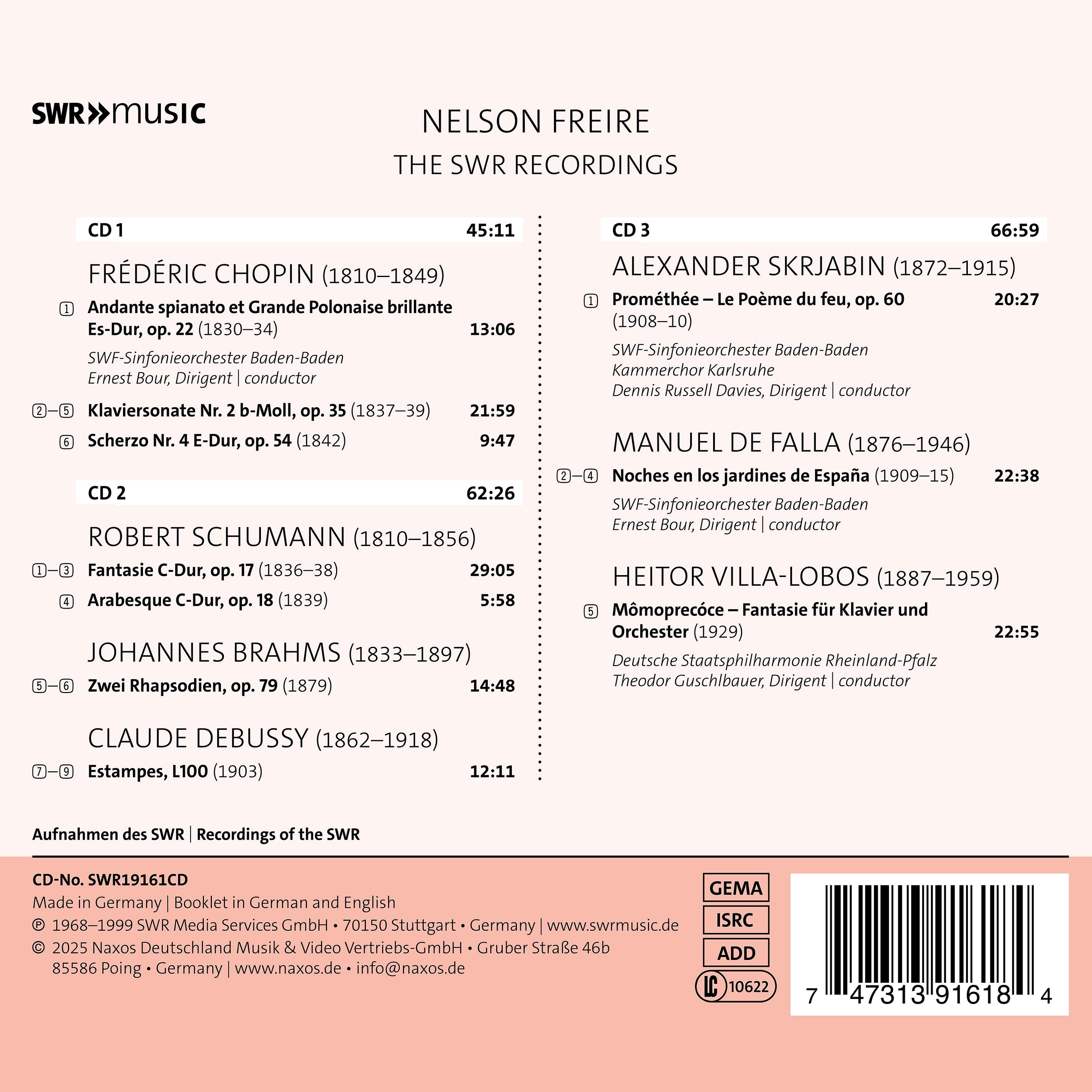 Nelson Freire: The SWR Recordings