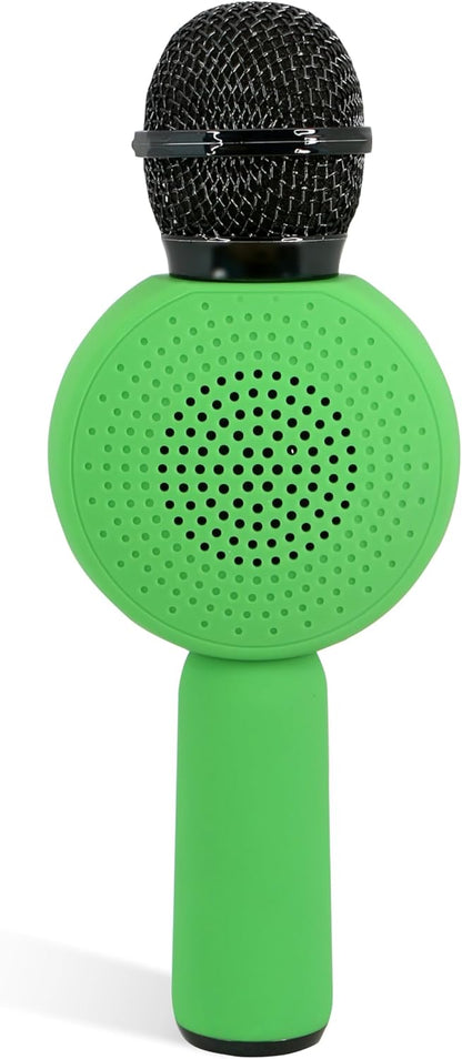 OTL Technologies MC1240 Minecraft Popsing LED Light Up Wireless Karaoke Microphone with Voice Changer Mode - Green