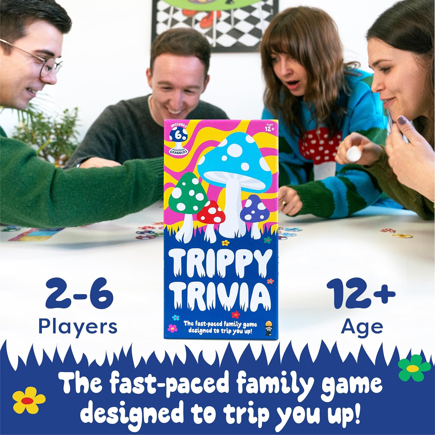 Lucky Egg Trippy Trivia Game - Fun Family Card Games for Kids and Adults - Fast Paced Card Games for Teens and Adults - Perfect for Family Game Night for 2-6 Players with 125 Diversed Questions