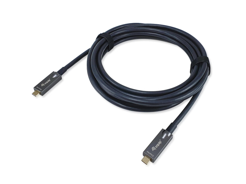 Equip 119461 Aktives optisches USB-C-auf-C-Kabel, Stecker/Stecker, 5,0 m, PD 60 W, 4K/60 Hz, 10 Gbit/s, Video+Daten+PD