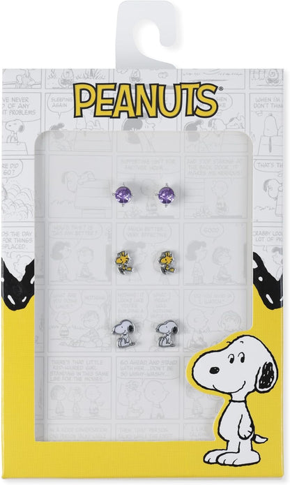 Snoopy SH00901RL.PH Ohrring-Set, 3 Paar