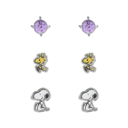 Snoopy SH00901RL.PH Ohrring-Set, 3 Paar