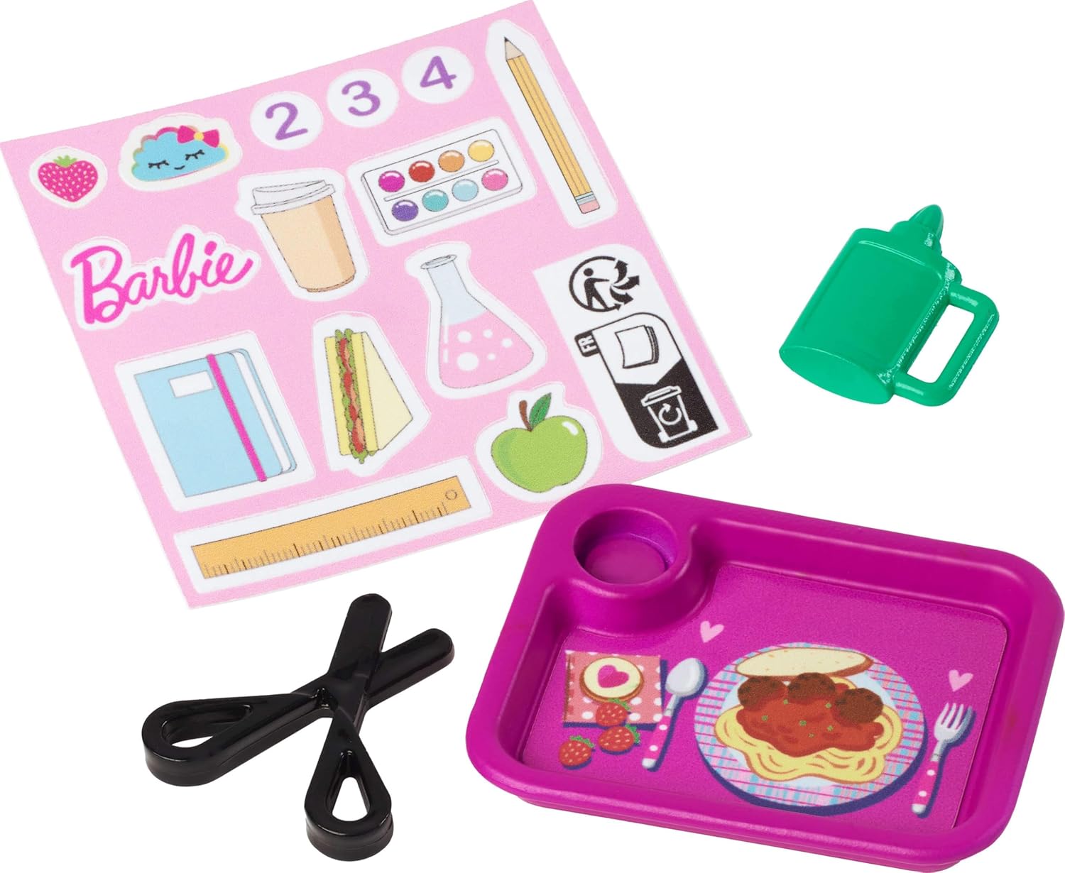 Barbie Teacher with Blonde Fashion Doll with Printed Dress, 1 Toddler Doll, & Teaching Accessories