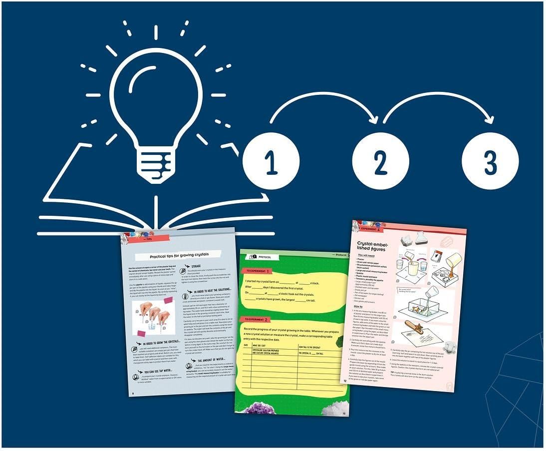 KOSMOS 617387 - Set completo di cristalli scintillanti, scrigno del tesoro, decorazione per bambini dai 10 ai 14 anni, istruzioni multilingue (lingua italiana non garantita
