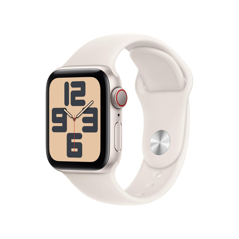 Apple Watch Se (Gps + Cellular) - 2Nd Generation - 40 Mm - Starlight Aluminium - Smart Watch With Sport Band - Fluoroela
