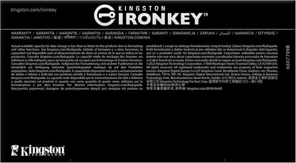 Kingston IronKey D500S hardware-encrypted USB flash drive 64GB FIPS 140-3 Lvl 3 (Pending) AES-256 - IKD500S/64GB 64 gb